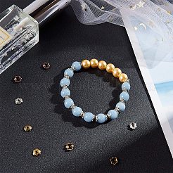 6 -petalチベットスタイル合金の花のビーズキャップ  ミックスカラー  6x2mm  穴：1mm  900個/箱&nbsp;TIBE-NB0001-08