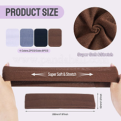 8Pcs 4 Colors Milk Silk Cloth Hair Bands&nbsp;OHAR-TAD0001-01D