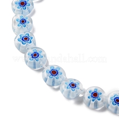Handmade Millefiori Lampwork Beads Strands&nbsp;LAMP-G164-12J