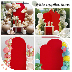 ウェディングアーチカバークロス  結婚式の背景カバー布  レッド  1800x800x2mm&nbsp;DIY-WH20002-94E