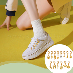 28Pcs 14 Styles Resin Imitation Pearl & Alloy Shoes Charms&nbsp;HJEW-PH02198