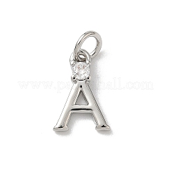 Brass Micro Pave Clear Cubic Zirconia Charms&nbsp;KK-A273-01P