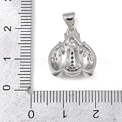 Brass Micro Pave Cubic Zirconia Pendants&nbsp;KK-A260-07C-P