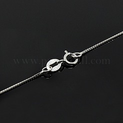 Anti-Tarnish Rhodium Plated 925 Sterling Silver Necklaces&nbsp;STER-M034-38A