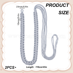 ポリエステルスタッフストラップショルダーコード  グレー  1100x23x10mm&nbsp;DIY-WH0888-416C