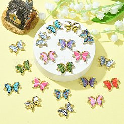 50Pcs 10 Colors Alloy Enamel Connector Charms&nbsp;ENAM-CJ0005-77