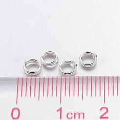 アイアンスプリットリング  ダブルループ丸カン  カドミウムフリー＆鉛フリー  銀色のメッキ  4x1.4mm  内径約3.3mm  約20000個/1000g&nbsp;JRDS4mm