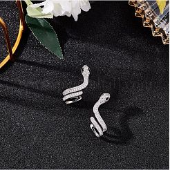 Clear Cubic Zirconia Snake Stud Earrings&nbsp;JE1077A