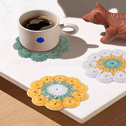 3Pcs 3 Colors Polyester Coaster&nbsp;AJEW-LP0006-29