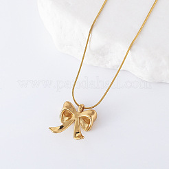 3Pcs Stainless Steel Bowknot Pendant Necklaces for Women&nbsp;DK8946