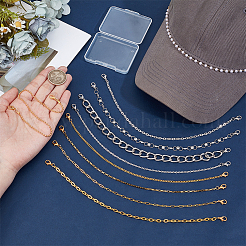 10Pcs Brass & Iron Baseball Cap Chains&nbsp;HJEW-PH02013
