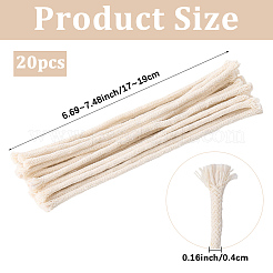 コットンの香り付きキャンドル芯20個  フローラルホワイト  170~190x4mm&nbsp;FIND-SP0004-91