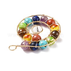 Natural & Synthetic Mixed Gemstone Big Pendants&nbsp;PALLOY-JF01475