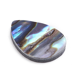 天然アワビシェル/パウアシェルカボション  ティアドロップ  18x13x2mm&nbsp;SSHEL-L017-002