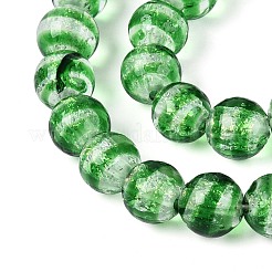Handmade Foil Glass Beads Strands&nbsp;FOIL-N033-05D