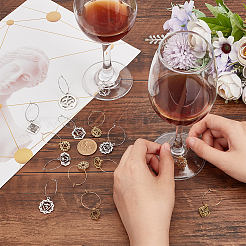 DIY 7 Chakra Wine Glass Charm Making Kit&nbsp;DIY-BC0009-82