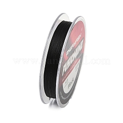 50ヤードのAngryfish Fusionline PEマイクロフューズ編み込みビーズ糸  ラウンド  ブラック  0.17mm  引張強度：8ポンド&nbsp;OCOR-H111-17B-02