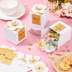Folding Square Paper Candy Boxes&nbsp;CBOX-WH0001-E01