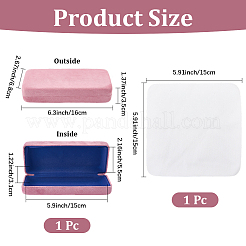 1Pc Rectangle Iron & Velvet Eyeglass Cases&nbsp;AJEW-CN0007-35A