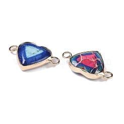 Dyed Synthetic Imperial Jasper Connector Charms&nbsp;G-P529-06G