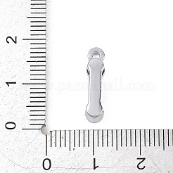 合金チューブベイル  スライダーチャーム  スライダエンドキャップ  プラチナ  17x4x4.5mm  穴：1.4mm  内径：10mm&nbsp;FIND-B065-02P-02