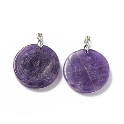 Natural Amethyst Pendants&nbsp;G-P491-04P-04