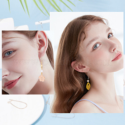 48Pcs 6 Style Brass Hoop Earring Findings&nbsp;KK-BC0009-26