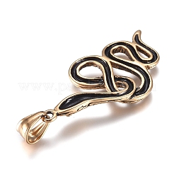 Fashionable Retro Halloween Jewelry 304 Stainless Steel Snake Pendants&nbsp;X-STAS-L017-105AG