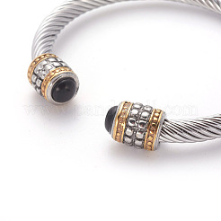 304 Stainless Steel Cuff Bangles&nbsp;BJEW-L642-25MP