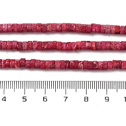 ナチュラルインペリアルジャスパービーズ連売り  染め  ディスク  ヒシビーズ  サクランボ色  4~4.5x1.5~3mm  穴：1.5mm  約164~172個/連  15.75''~16.54''（40~42センチメートル）&nbsp;G-Q171-A01-01D