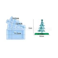 誇り高きDIYグルーモールド クリスマス立体オーナメント シリコンモールド デスクトップデコレーション用品  ホワイト  クリスマスツリー  115x142x124mm&nbsp;PW-WG1E03F-01