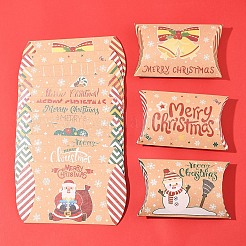 24Pcs 12 Styles Christmas Theme Cardboard Candy Pillow Boxes&nbsp;CON-FS0001-12
