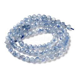 天然石カヤナイトビーズ連売り  多面カットラウンド  4.5~5x4.5~5mm  穴：0.8mm  約93~94個/連  15.08''（38.3~39.1センチメートル）&nbsp;GG-CBA4941-A01-4mm-01