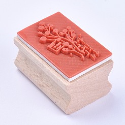 木の切手  イデシアポリカルパの長方形  バリーウッド  40x27x25mm&nbsp;LS-AJEW-WH0085-A03