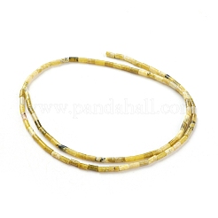 ナチュラルイエローターコイズ（ジャスパー）ビーズ連売り  コラム  4~5x2.2mm  穴：0.8mm  約85~99個/連  15.75インチ（40cm）&nbsp;G-G783-12