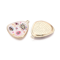 Printed Alloy Enamel Pendants&nbsp;ENAM-N071-06-03