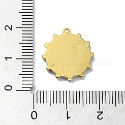 イオンプレーティング（IP）304ステンレスペンダント  18KGP本金メッキ  フラットラウンドのチャーム  蝶  17x16x2mm  穴：1mm&nbsp;STAS-B058-19G-06