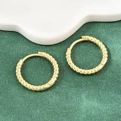 真鍮huggieフープピアス  鉛フリー＆カドミウムフリー  ラックめっき  長持ちメッキ  18KGP本金メッキ  18x2mm&nbsp;KK-CBA8324-18A-G