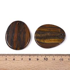 天然虎鉄のペンダント  ティアドロップチャーム  39~41x31~33x5~7mm  穴：2~3mm&nbsp;G-N349-07B