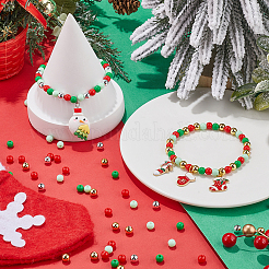 Christmas Theme 1500Pcs 5 Colors Opaque Acrylic Beads&nbsp;MACR-SP0001-01A-01
