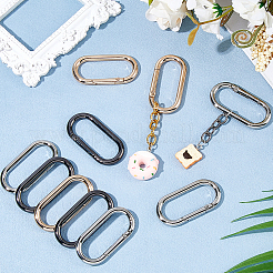 12Pcs 3 Colors Zinc Alloy Spring Gate Rings&nbsp;FIND-HS0001-39