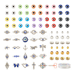 DIY Evil Eye Bracelet Making Kit&nbsp;DIY-TA0004-41