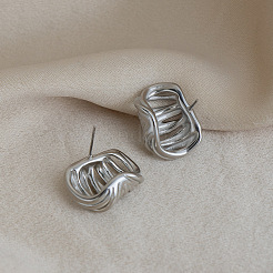 Multi Layer 304 Stainless Steel Stud Earrings&nbsp;SH5618-2