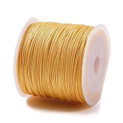 ナイロン編組糸  ジュエリー製作やマクラメ工芸用の中国結び紐  オレンジ  0.8mm  約49.21ヤード（45m）/ロール&nbsp;NWIR-K022-0.8mm-18