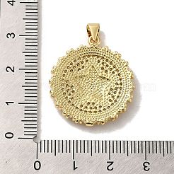 Rack Plating Brass Micro Pave Cubic Zirconia Pendants&nbsp;X-KK-D088-03G