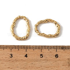 304ステンレスペンダント  テクスチャーのある楕円形のチャーム  ゴールドカラー  17x13x2mm  穴：12x9mm&nbsp;FIND-T076-01G