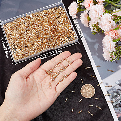 1840種類のスタイルのガラスツイストビューグルビーズ4個  メタリックカラー  ゴールド  5~12x2mm  穴：0.5mm  460個/スタイル&nbsp;SEED-CN0001-43A