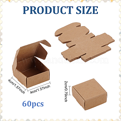 60Pcs Foldable Square Paper Storage Gift Boxes&nbsp;CON-PH0003-63A
