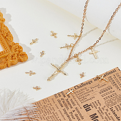 10Pcs 10 Styles Brass Micro Pave Cubic Zirconia Charms&nbsp;KK-GA0002-21G
