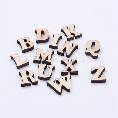 ウッドカボション  混合文字  ランダムな混合文字  14~19x8~21x3.5~4mm&nbsp;WOOD-L003-27-1